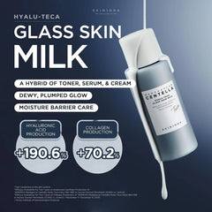 SKIN1004 Hyalu TECA Glass Skin Milk, Hydrating Face Moisturizer for a Dewy Glow, Milky Toner with Hyaluronic Acid for Deep Moisture, Peptides for Elasticity, Korean Skin Care, 7.10 fl.oz / 210ml