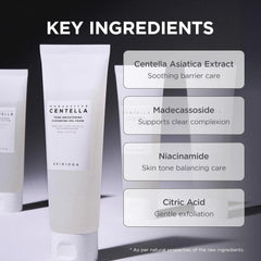SKIN1004 Tone Balancing Cleansing Gel Foam, 125ml, Makeup Remover & Face Cleanser with Madagascar Centella Asiatica & MadeWhite, Korean Hydrating Gel Facial Cleanser, Korean Skincare