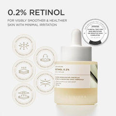 SKIN1004 Retinol 0.2% Boosting Shot Ampoule, Face Serum for Skin Elasticity, Facial Spicule Serum with Retinol & Retinal, Centella Ampoule for Fine Lines & Firmness, Korean Skin Care, 1.01fl.oz / 30ml
