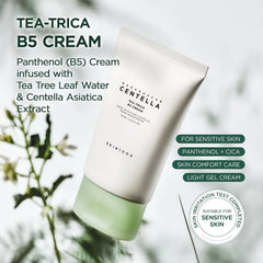 SKIN1004 Tea-Trica B5 Cream, Face Moisturizer with Centella Asiatica & Panthenol B5, Gel Moisturizer for Soothing & Hydrating, Cica Cream with Tea Tree & Centella, Korean Skin Care, 2.53 fl.oz / 75ml