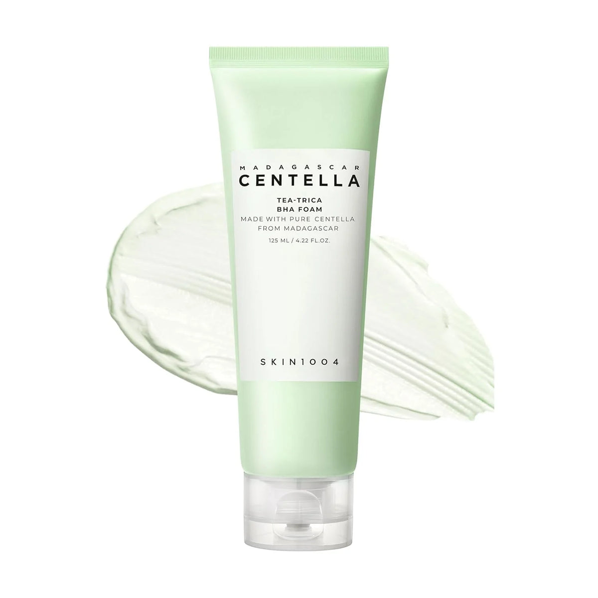 SKIN1004 Tea-Trica BHA Foam, Makeup Remover with Centella Asiatica & Tea Tree, Korean Face Cleanser for Oil & Sebum Balance, Cleansing Foam for Clearing Impurities, Korean Skin Care, 4.22 fl.oz /125ml
