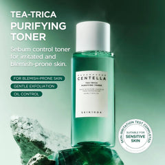 SKIN1004 Tea-Trica Purifying Toner, Korean Toner with Tea Tree & BHA, Centella Toner for Oil Balance & Hydration, Lightweight Astringent for Soothing & Refreshing, Korean Skin Care, 7.10 fl.oz / 210ml