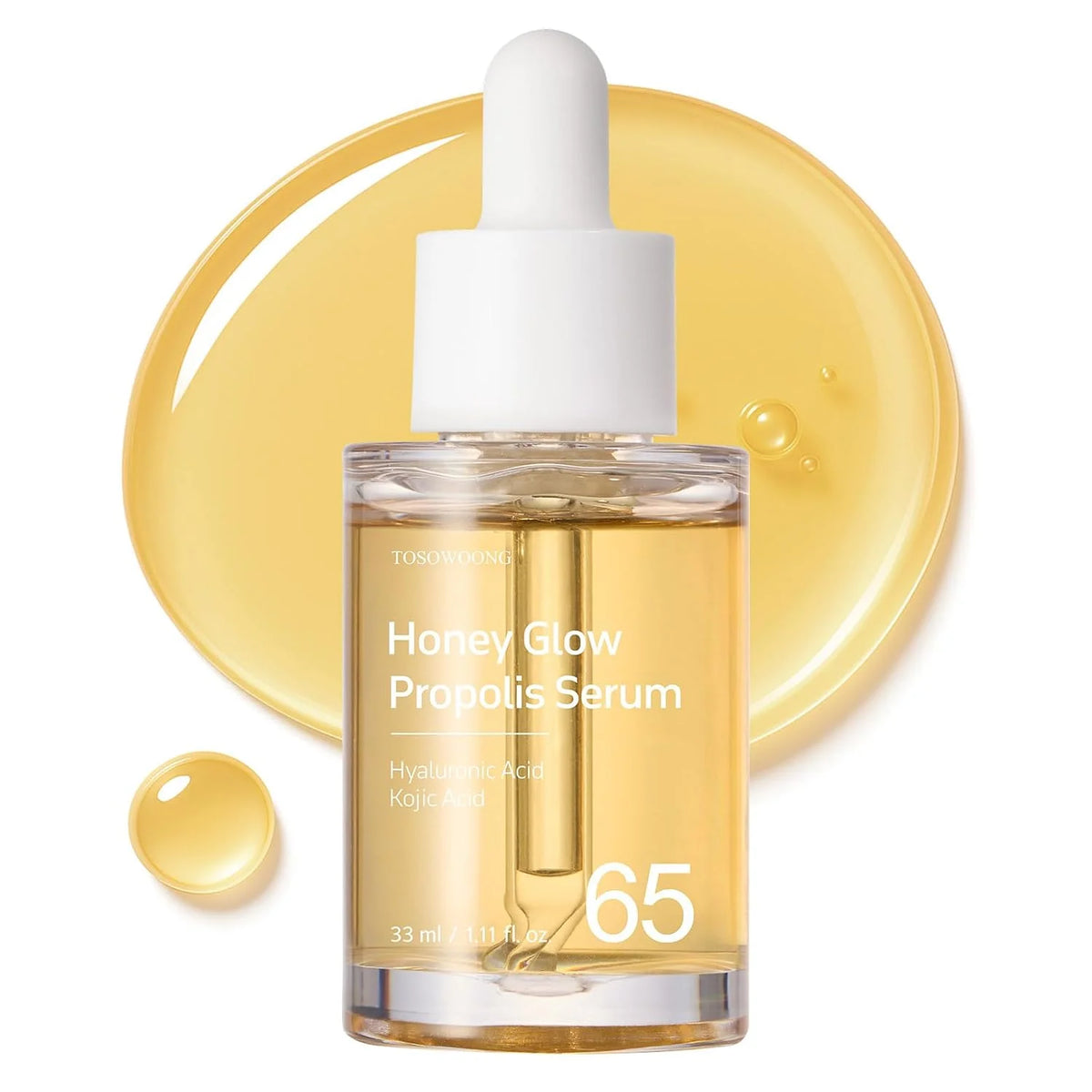TOSOWOONG Honey Glow 65% Propolis Serum for Soothing & Uneven Tone, Barrier