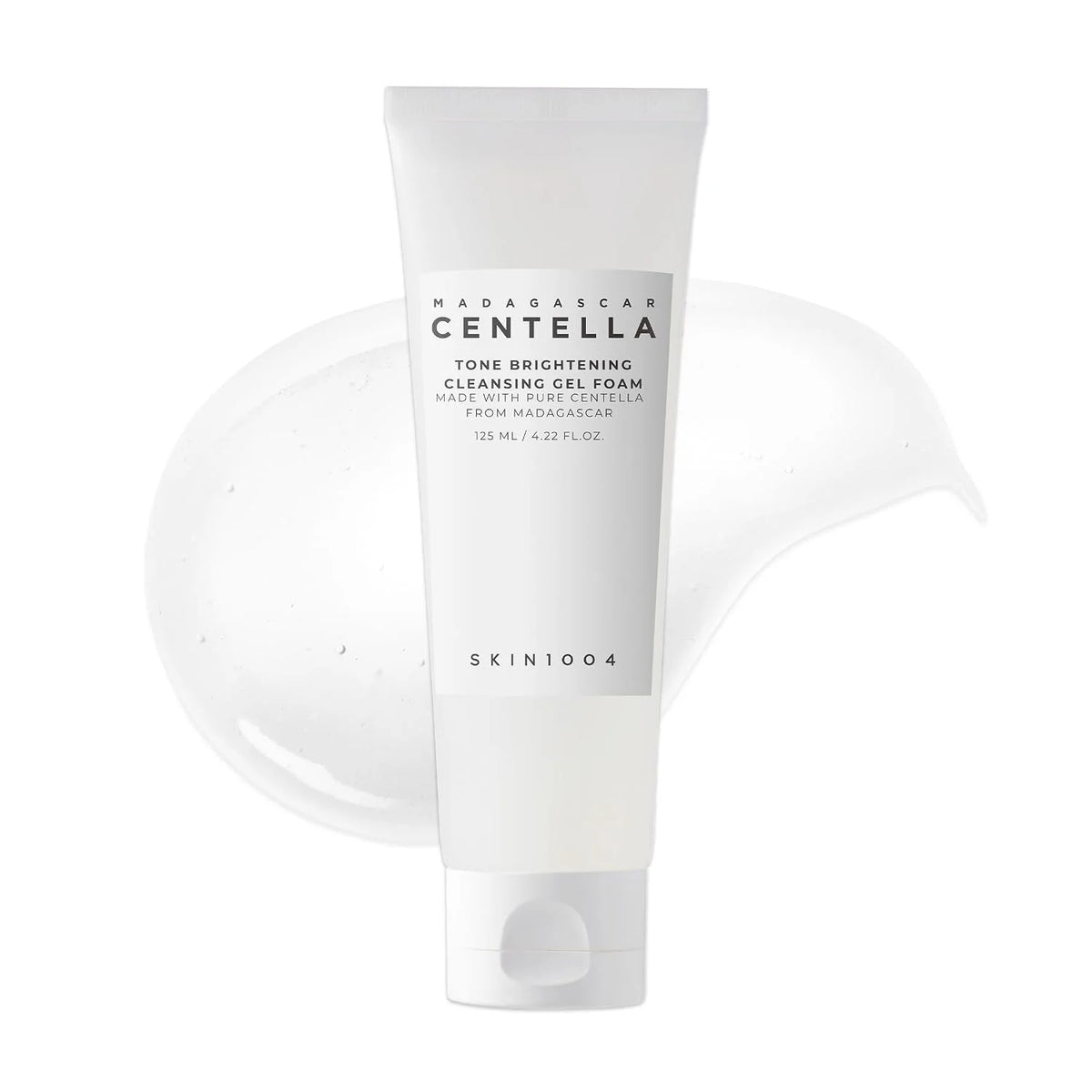 SKIN1004 Tone Balancing Cleansing Gel Foam, 125ml, Makeup Remover & Face Cleanser with Madagascar Centella Asiatica & MadeWhite, Korean Hydrating Gel Facial Cleanser, Korean Skincare