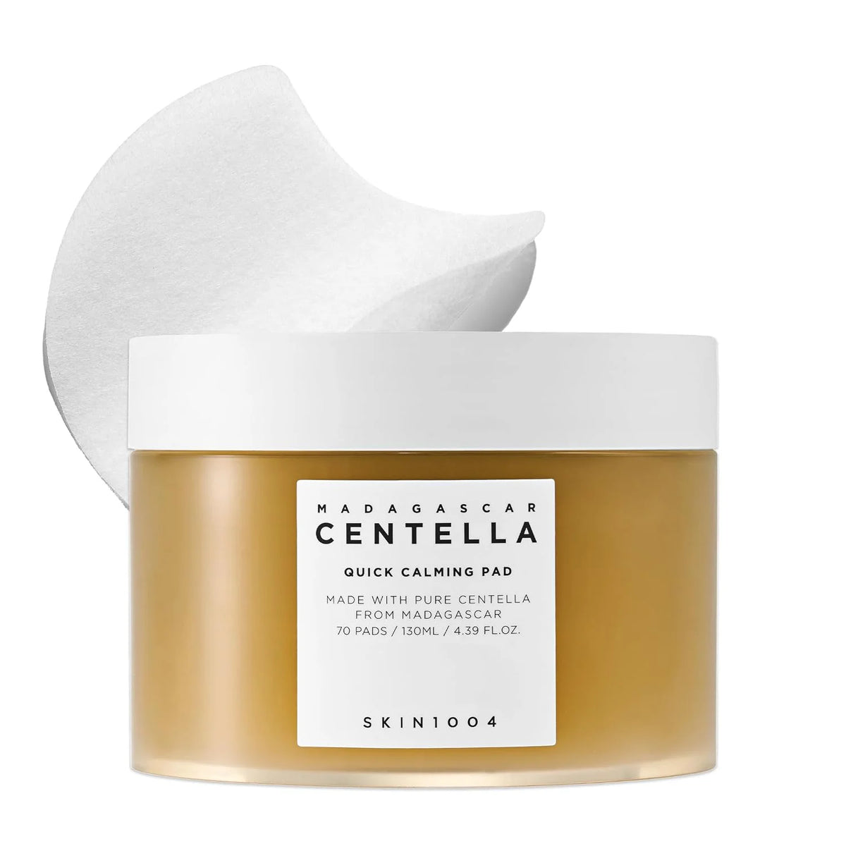 SKIN1004 Centella Quick Calming Pad, 70 Pads, Korean Face Toner Pad with Madagascar Centella Asiatica & Hyaluronic Acid, Hydrating & Soothing Facial Toner Pads for Gentle Exfoliation, Korean Skin Care