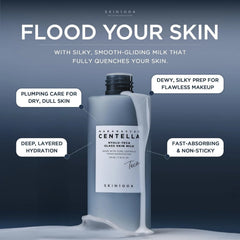 SKIN1004 Hyalu TECA Glass Skin Milk, Hydrating Face Moisturizer for a Dewy Glow, Milky Toner with Hyaluronic Acid for Deep Moisture, Peptides for Elasticity, Korean Skin Care, 7.10 fl.oz / 210ml