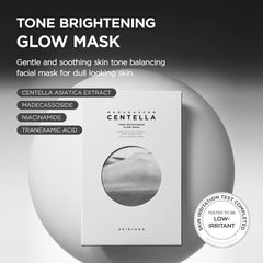 SKIN1004 Tone Balancing Mask, Face Mask Skincare for Uneven Skin Tone, Facial Sheet Mask for Radiant Skin Glow, Hydrating Face Mask with Madagascar Centella, Korean Skin Care, 0.84 fl oz / 25ml * 5ea