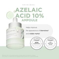 SKIN1004 Azelaic Acid 10% Ampoule, Hydrating Face Serum for Blemish-Prone & Irritated Skin, Soothing Care for Visible Marks with Centella, Niacinamide-Free, Korean Skin Care, 1.01 fl.oz / 30ml