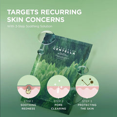 SKIN1004 Madagascar Centella Tea-Trica Relaxing Mask, Face Mask Skincare for Oily & Blemish Prone Skin, Soothing & Calming Relief Care for Sebum & Impurities, Korean Skin Care, 0.81 fl oz / 24ml * 5ea