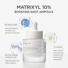SKIN1004 Matrixyl 10% Boosting Shot Ampoule, Volufiline & Hyaluronic Acid Serum for Face, Spicule for Deep Hydration & Firming, Moisture Volume Care for Under Eye, Korean Skin Care, 1.01fl.oz / 30ml