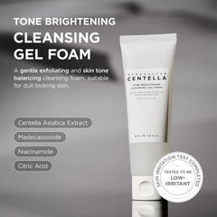 SKIN1004 Tone Balancing Cleansing Gel Foam, 125ml, Makeup Remover & Face Cleanser with Madagascar Centella Asiatica & MadeWhite, Korean Hydrating Gel Facial Cleanser, Korean Skincare