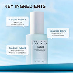 SKIN1004 Hyalu-Cica Blue Serum 1.69fl.oz, 50ml, Hydrating Face Serum with 5 Hyaluronic Acids & Madagascar Centella Asiatica, Korean Facial Ampoule for Deep & Long-lasging Moisture, Korean Skin Care